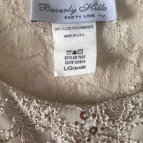 🔥 Beverly Hills Evening Formal Lace Gown  : Embellished Sequin Lace Gown - Picture 7 of 12